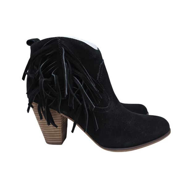 Steve Madden Ohio Boot Bootie 9.5 Western Fringe Cowgirl Festival Equestrian - Picture 4 of 10